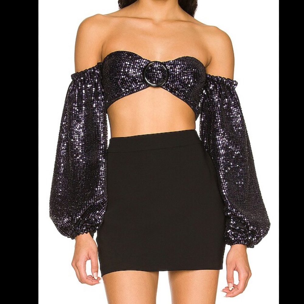 Lovers and Friends Deep Purple Sinclaire Top Size Small